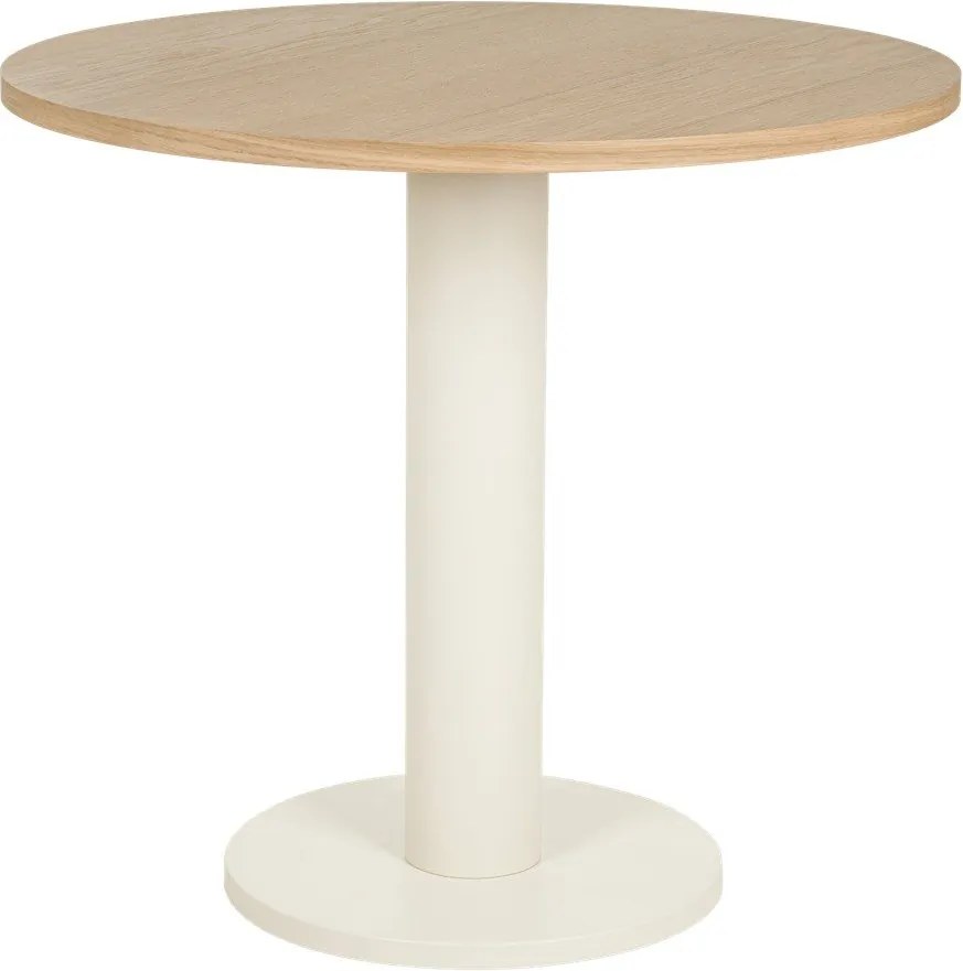 Masă de dining rotundă cu blat cu aspect de lemn de stejar ø 80 cm Sool – noo.ma