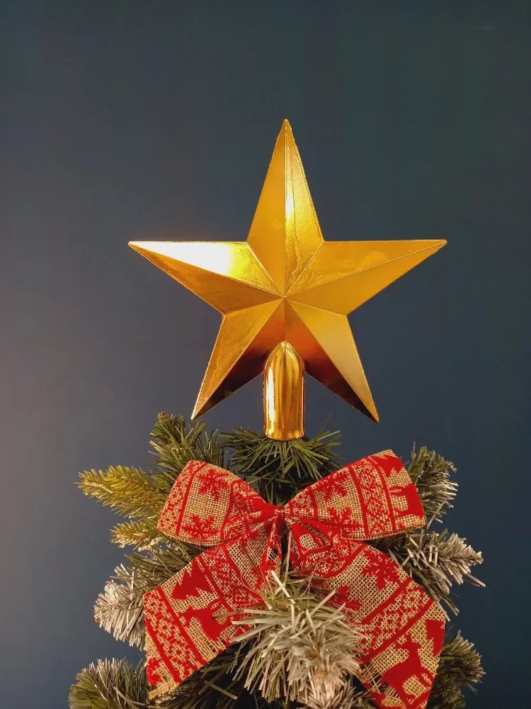 Spitz pentru brad Steaua 20 cm GOLD