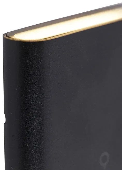 Aplică modernă de perete neagră 11,5 cm cu LED inclus IP65 - Batt