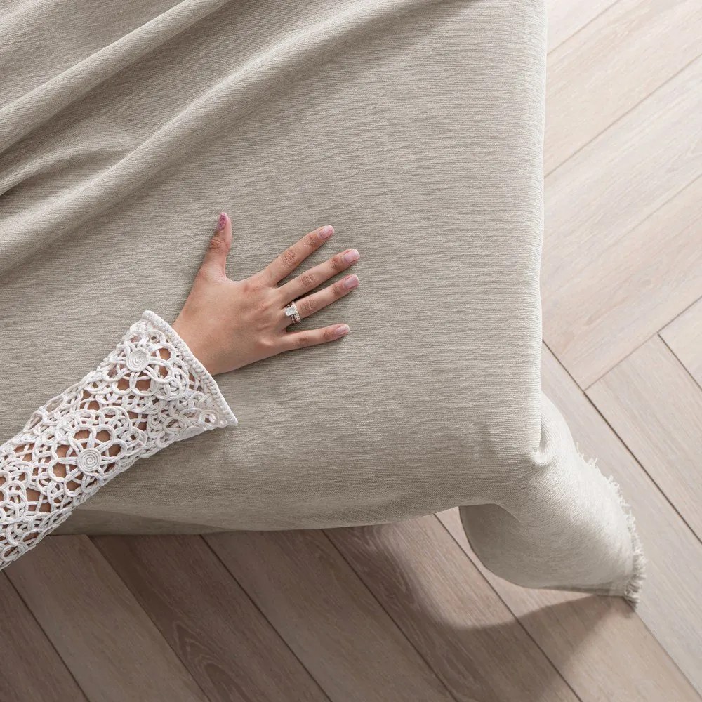 Cuvertură bej din janilie 220x240 cm Talo – Filumi