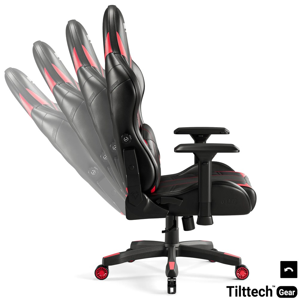 Scaun de gaming Diablo X-Ray 2.0 King Size: Negru-Roșu