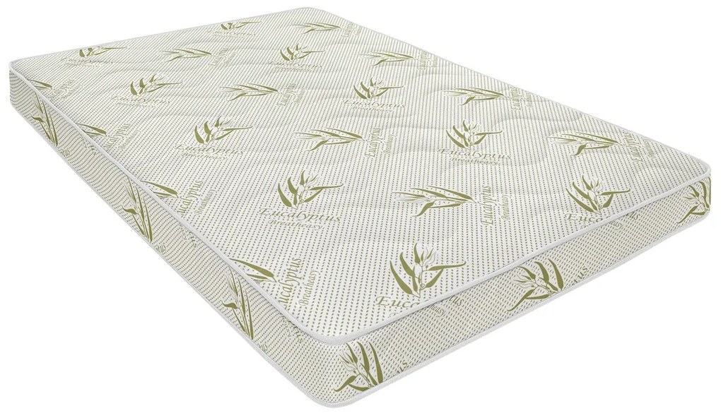 Saltea Eucalyptus Therapy Green Future, 90x200 cm, Memory, Husa cu uleiuri esentiale de Eucalypt, Super Ortopedica