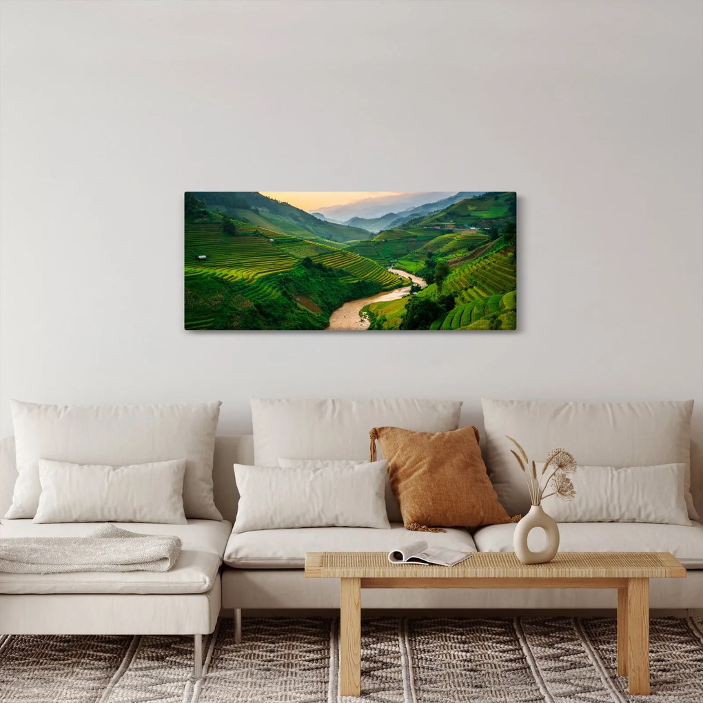 Tablou - Terase de orez II. (120x50 cm)