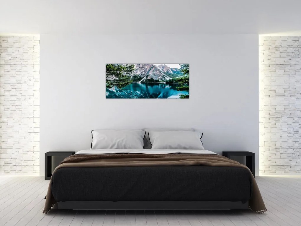 Tablou - Lac în Alpi (120x50 cm)
