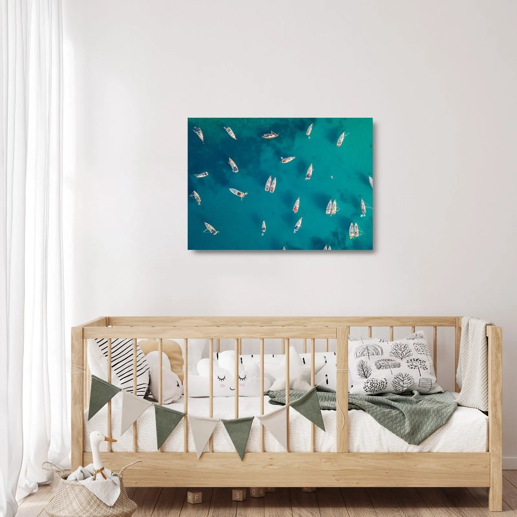 Tablou pe sticlă - Sailboats (70x50 cm)