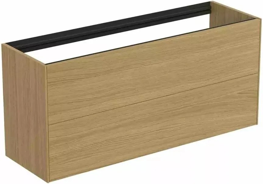 Dulap baza suspendat Ideal Standard Atelier Conca 2 sertare 120 cm finisaj stejar deschis