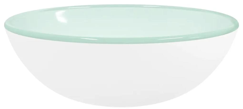 Chiuveta din sticla securizata, alb, 35x12 cm Alb, 35 x 12 cm