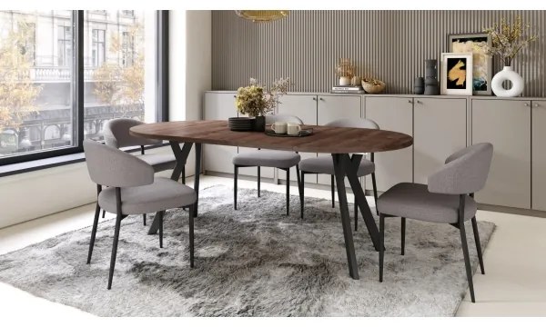 Masă extensibilă ARTUR, stejar/negru