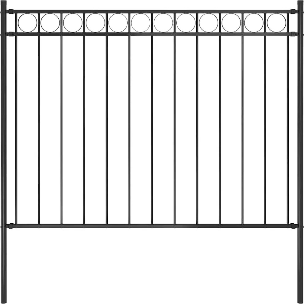 vidaXL Gard de grădină Assen oțel 1,7x1 m negru