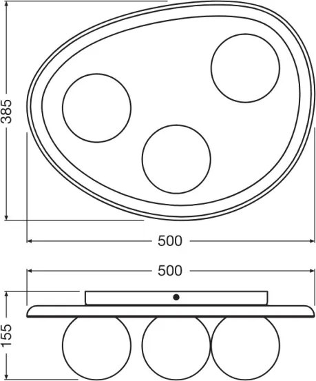 Osram - Plafonieră ACACIA NEST 3xG9/5W/230V din acacia