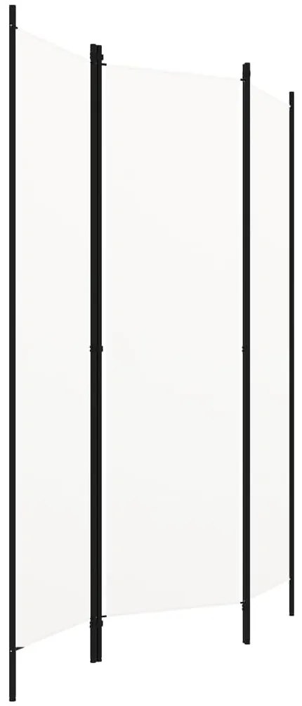 320715 vidaXL Paravan de cameră cu 3 panouri, alb crem, 150 x 180 cm