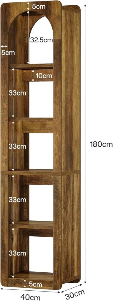 RAM3- Rafturi, biblioteca, depozitare carti 40 cm, living, birou, camera copii - Maro