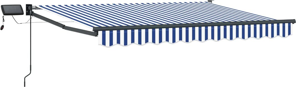 vidaXL Marchiză retractabilă manuală cu led-uri 3,5 x 2 m