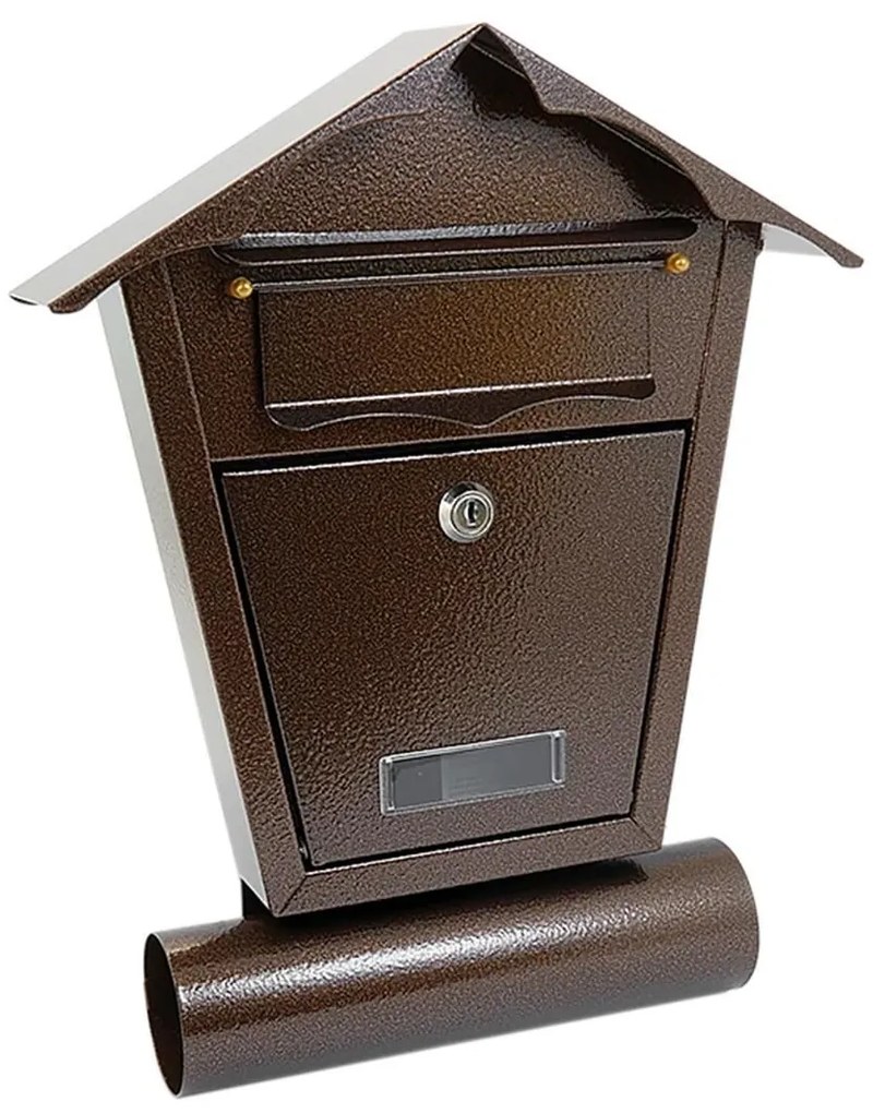 Cutie postala, cu loc pentru ziar, cupru, format B6, 29.5x7.5x37.5 cm, Damech