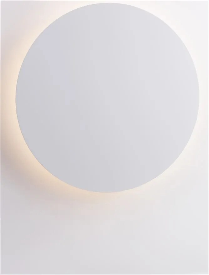 Aplica LED de perete design ambiental CYRCLE 22cm alba