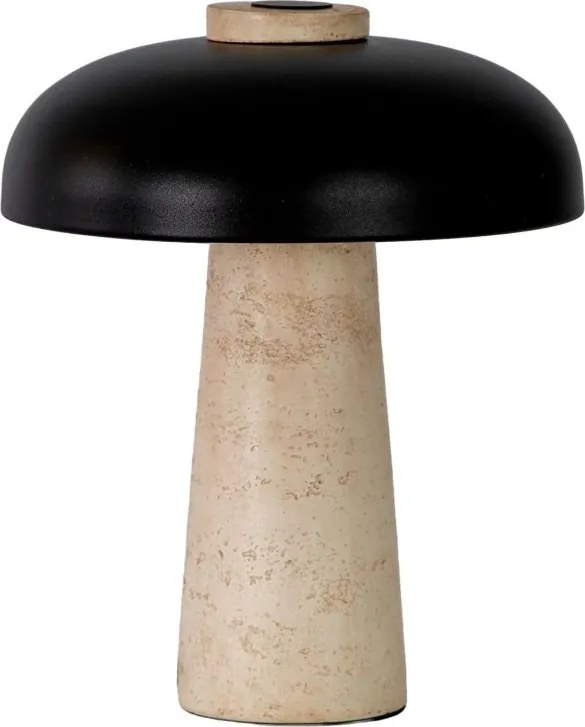 Lampa de masa din otel negru si marmura portelanata