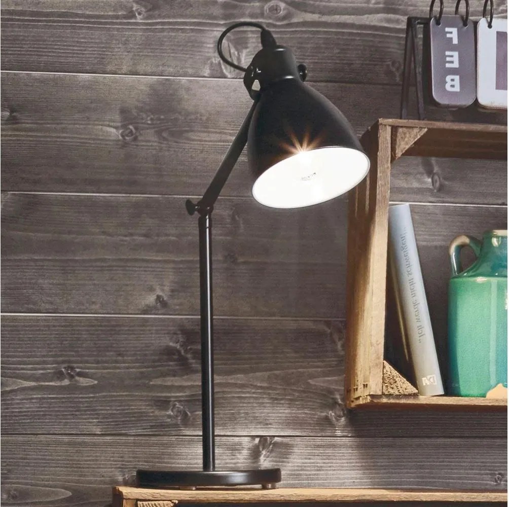 Eglo 55251 - Lampă de masă PRIDDY 1xE27/40W/230V neagră