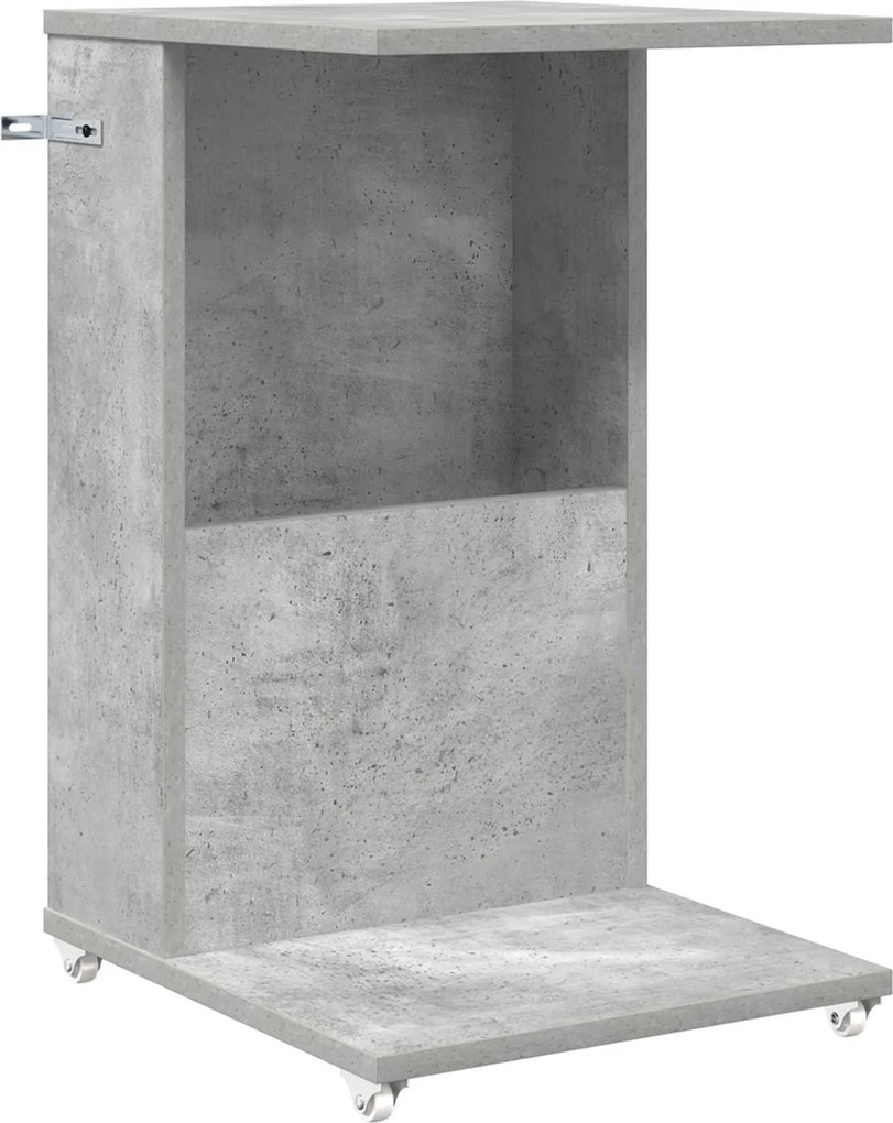 vidaXL Masă laterală Gri din beton 40 x 35 x 60 cm Lemn compozit