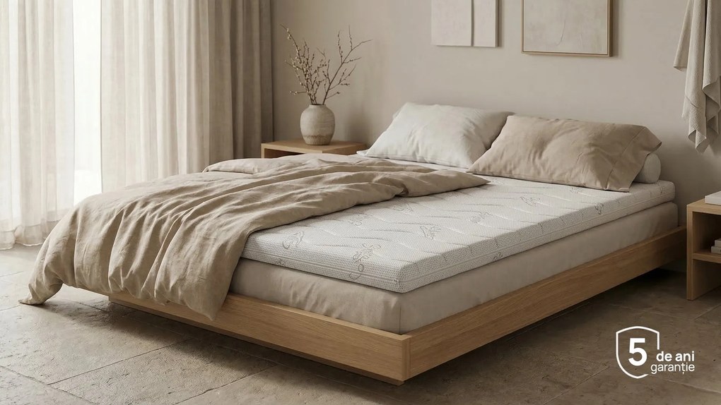 Topper saltea Sleepy, Antistress Silver, 144x190x7, Medie