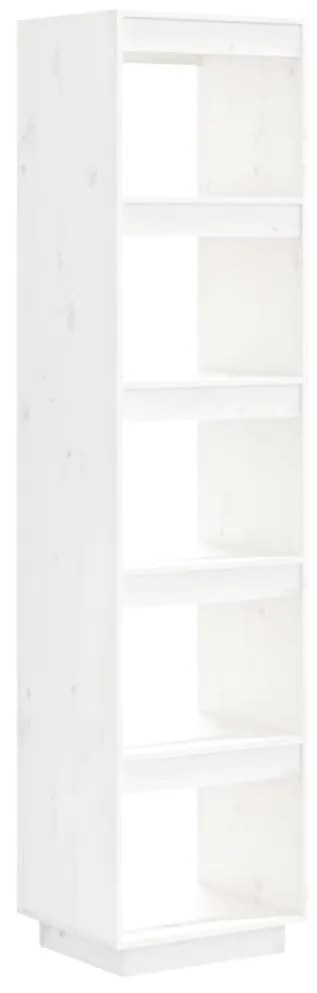 810855 vidaXL Bibliotecă/Separator cameră alb 40x35x167 cm lemn masiv de pin