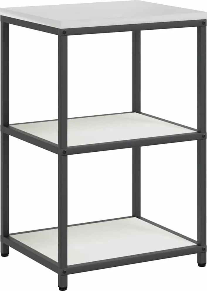 vidaXL Depozitare pentru bucătărie cu raft Alb 60 x 50 x 92 cm Oțel