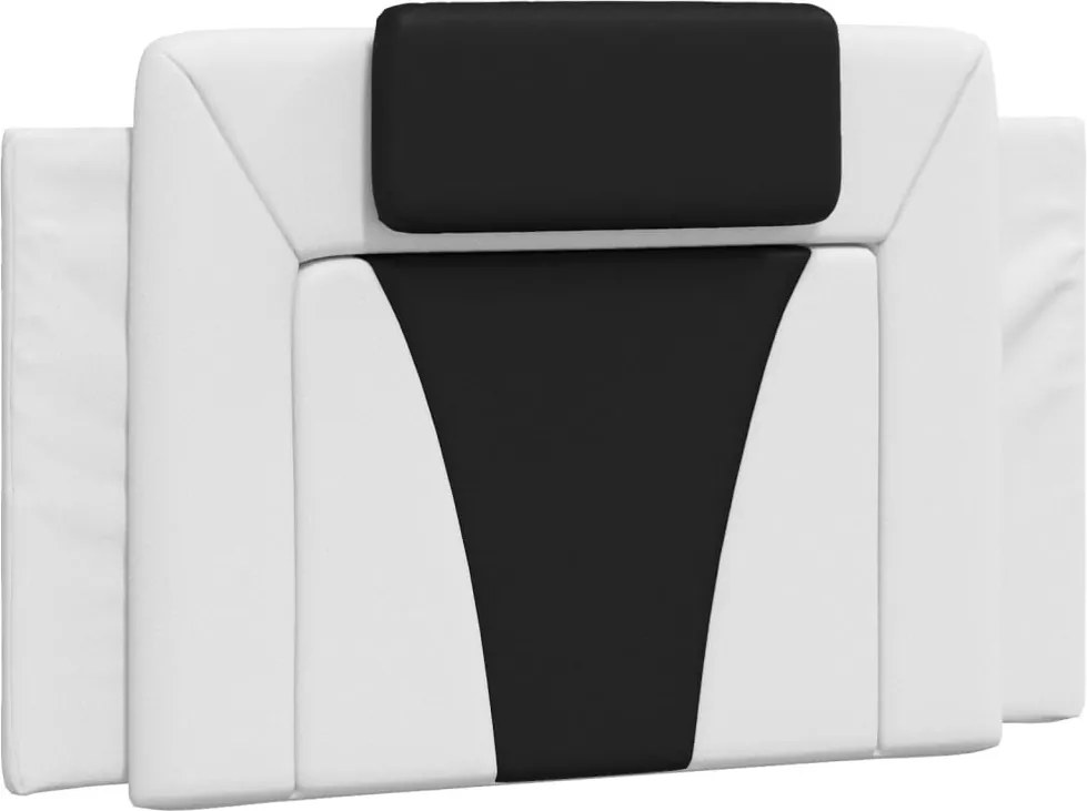vidaXL Pernă pentru tăblie pat, Viana, alb și negru, 90 cm, piele artificială