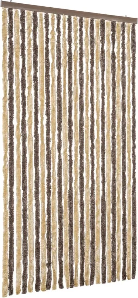 vidaXL Perdea pentru insecte, maro închis și bej, 100x230 cm, chenille