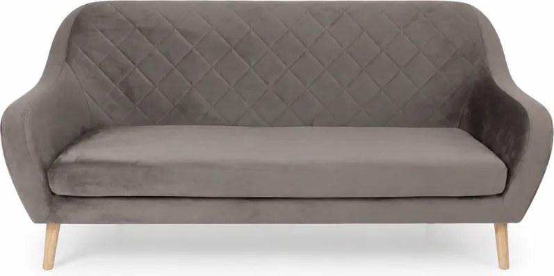 Canapea gri de 3 locuri CORANTI VELVET