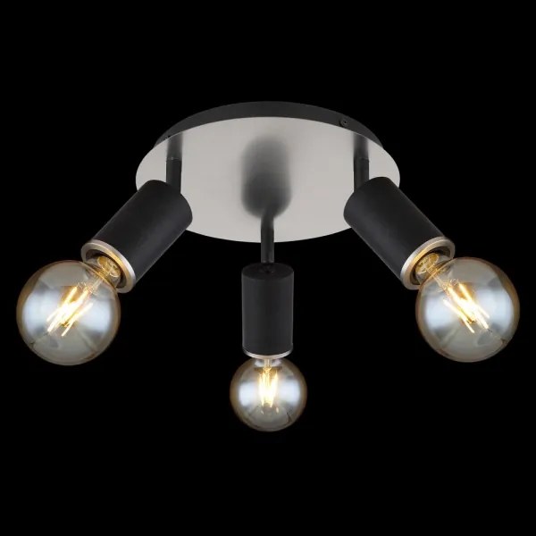 Spot JOSEBA 3xE27/60W/230V lemn negru Globo 54032-3B