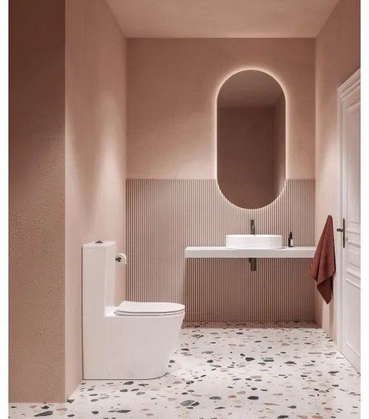 Ravak X01872 - WC combinat Rimless ELEGANT, ceramică, alb, cu capac SoftClose