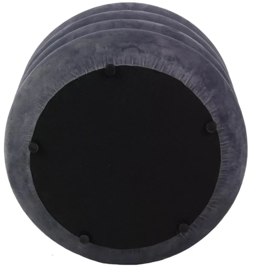 Taburet Calvi velvet gri Tap.252
