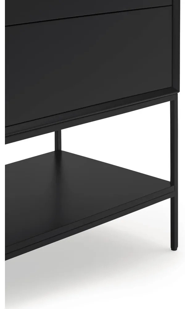 Dulap negru 120x140x45 cm Platt – Teulat