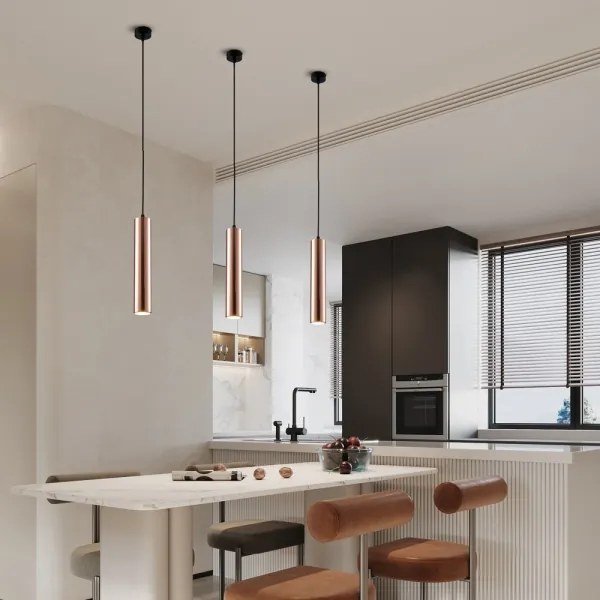 Immax 08306L - Lustră suspendată pe cablu PUNTO 1xGU10/9W/230V aur roz