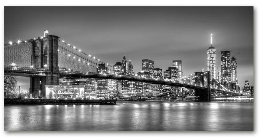 Tablou pe sticlă acrilică Podul brooklyn