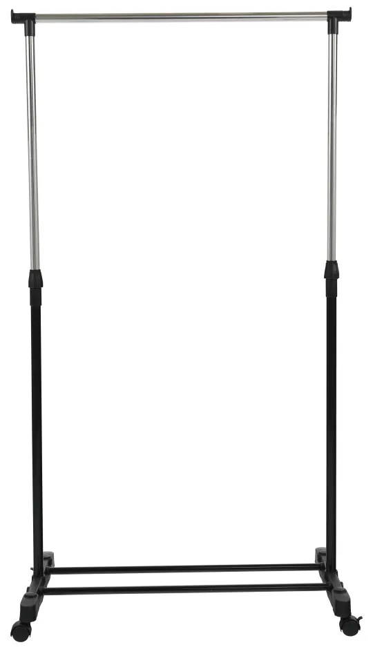 Cuier mobil, inox/plastic negru, DOLFO NEW