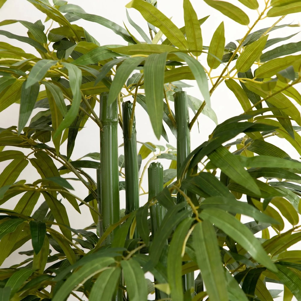 HOMCOM Plantă Artificială de Bambus, 180 cm, Realistă, cu Ghiveci Decorativ pentru Living și Dormitor, Verde | Aosom Romania