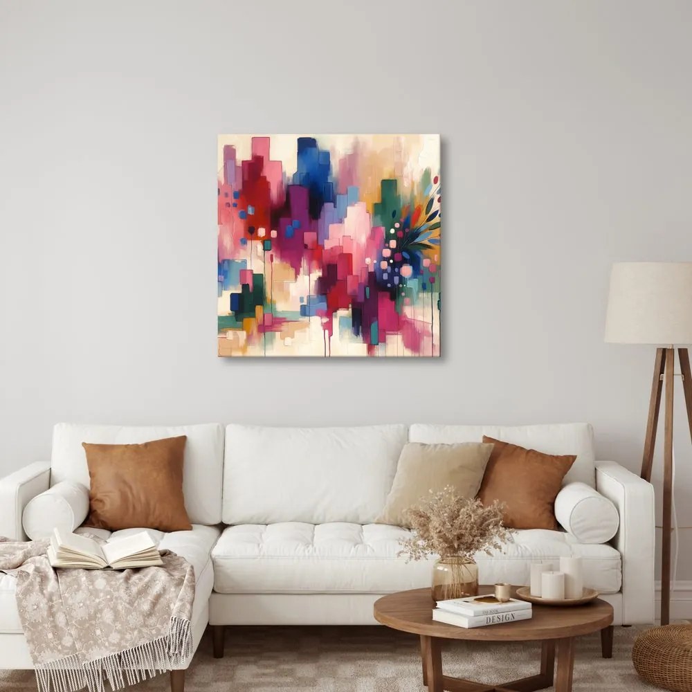 Tablou flori în abstracție modernă