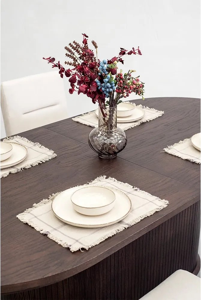 Set lemn masiv Dining Miami II Masa Ovala + 4 Scaune