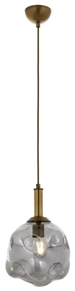 Lustră pe cablu CRUMPLED 1xE27/40W/230V bronz/fumuriu