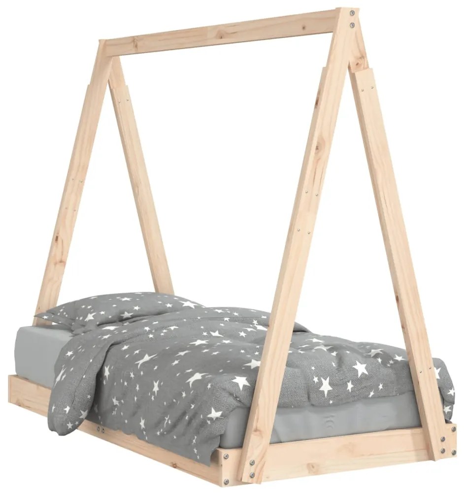 834525 vidaXL Cadru de pat pentru copii, 70x140 cm, lemn masiv de pin