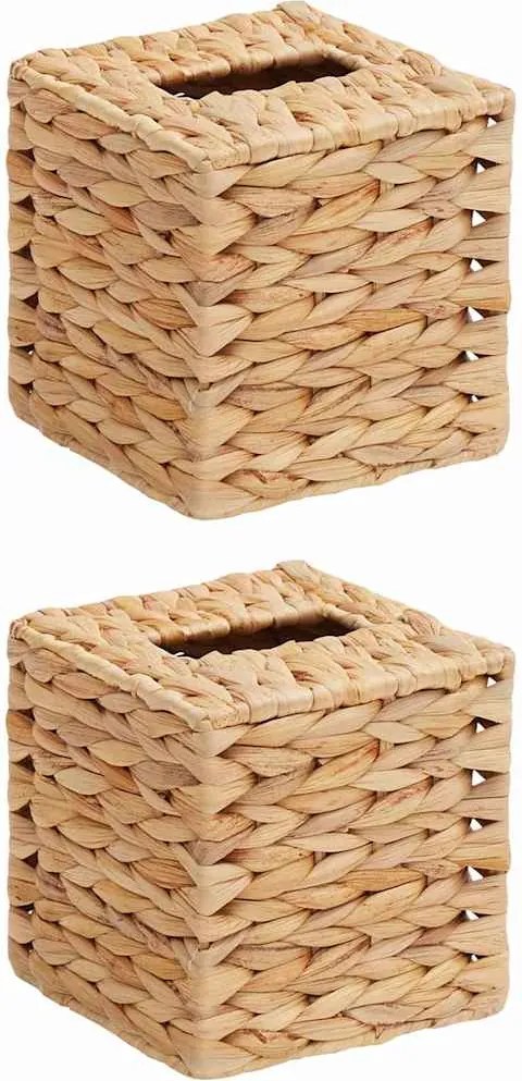 vidaXL Capace pentru cutii de șervețele 2 pcs Zambilă de apă natural