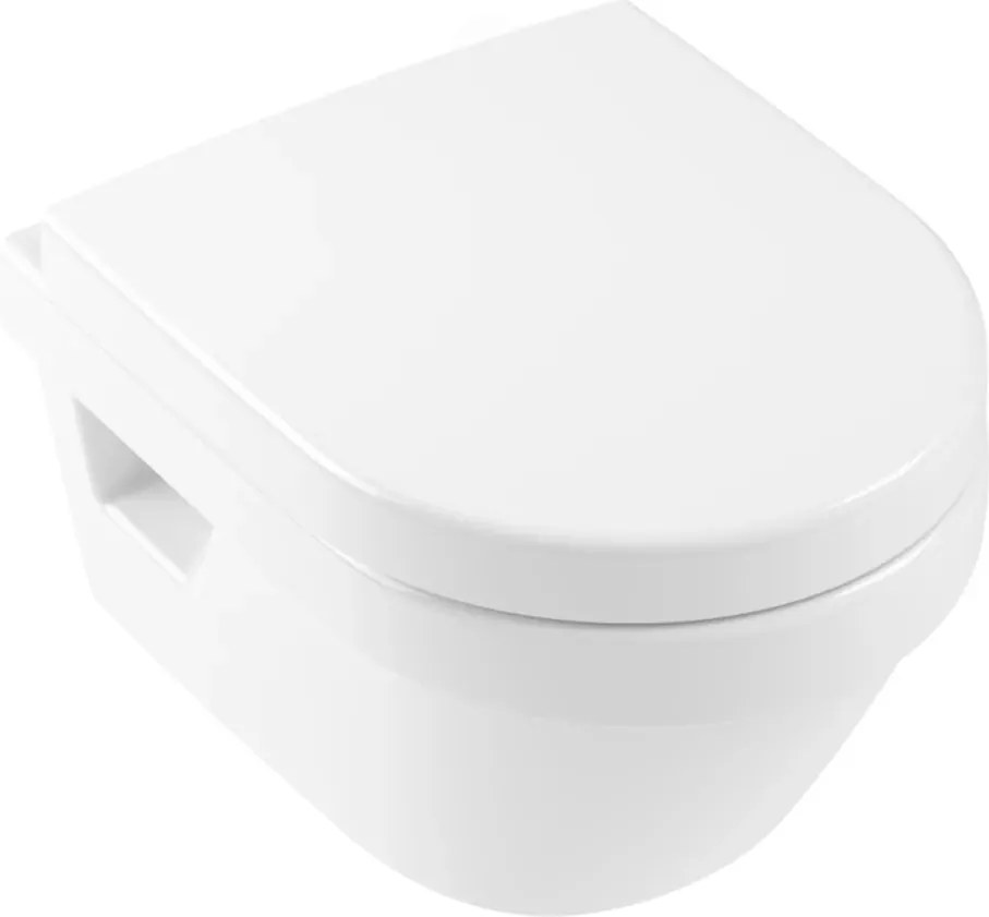 Set vas WC suspendat Villeroy&Boch Architectura Combi-Pack DirectFlush Rimless cu capac softclose alb Alpin CeramicPlus