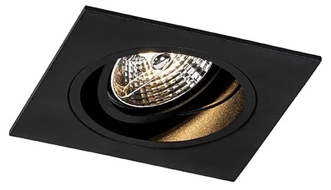 Set 6 becuri Spot modern încastrat negru reglabil - Chuck 70