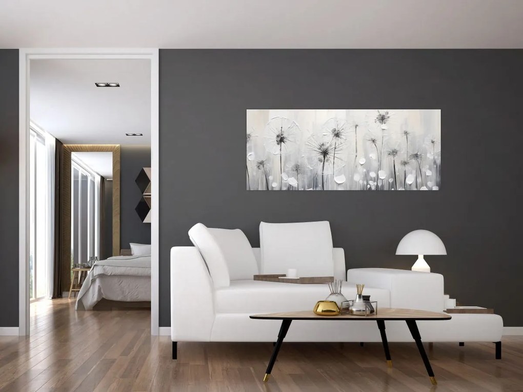 Tablou - Păpădii, pictură (120x50 cm)