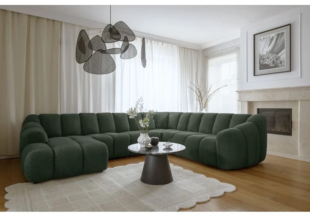 Colțar verde închis (cu colț pe partea dreaptă/în formă de "U") Shell – Miuform