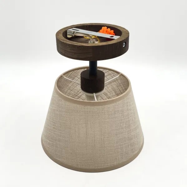 Lustră LED aplicată Brilagi ANTHONY 1xE14/60W/230V stejar nuc/bej