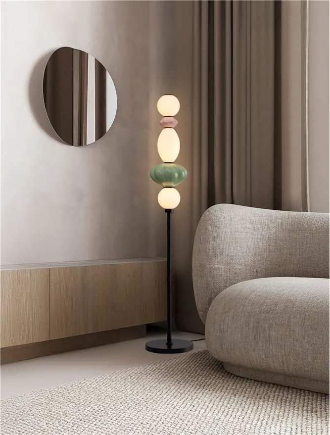 Lampa de podea LED decorativa ceramica Alb, Roz, Verde, ONETA