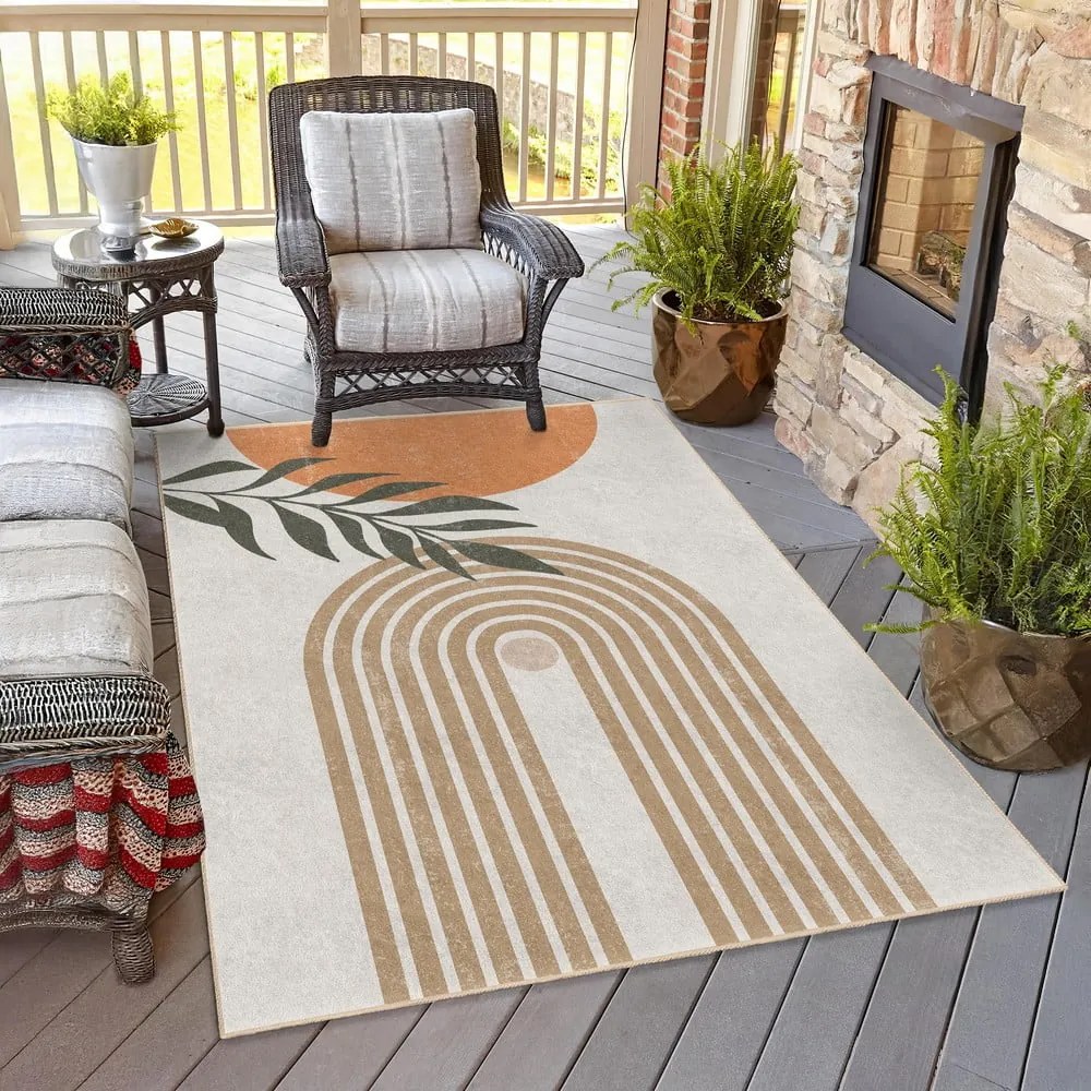 Covor crem lavabil 120x180 cm Dot Arch – Mila Home