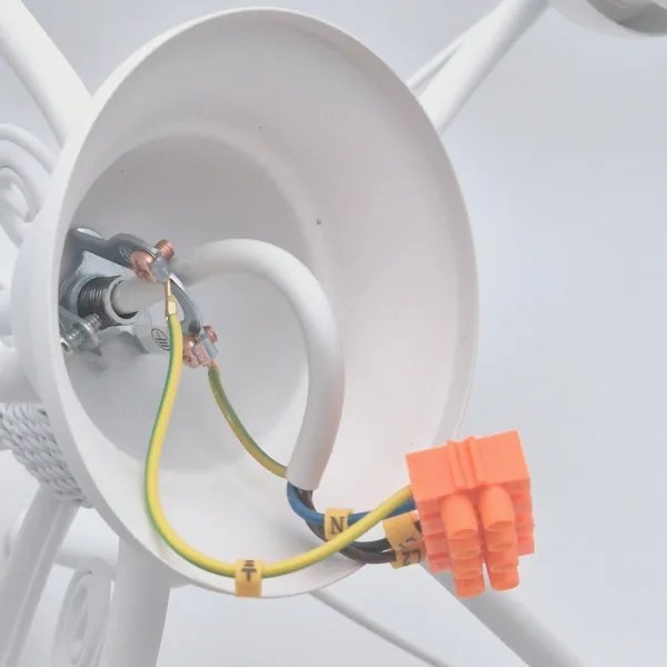 Lustră pe lanț RETRO II 5xE27/60W/230V alb