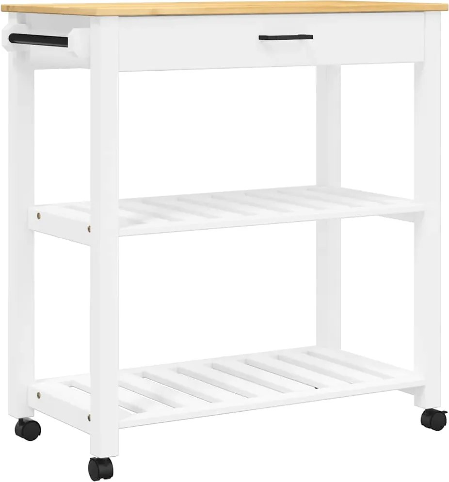 vidaXL Cărucior de bucătărie „MONZA”, 84x40x88,5 cm, lemn masiv de pin